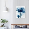 thumbnail image 4 of PIKWEEK Blue Flickering Flower Canvas Wall Art  Rose Floral Modern Painting Wall Decor Abstract Colorful Still Life Picture Prints Artwork for Home Bathroom Bedroom Living Room 16x20 in, 4 of 5