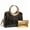 2032-8Gold, variant on Luxury Floral Embossed Patent Leather Handbag Set for Women Top Handle Satchel with Matching Clutch Wallet Crossbody Purse for daily use