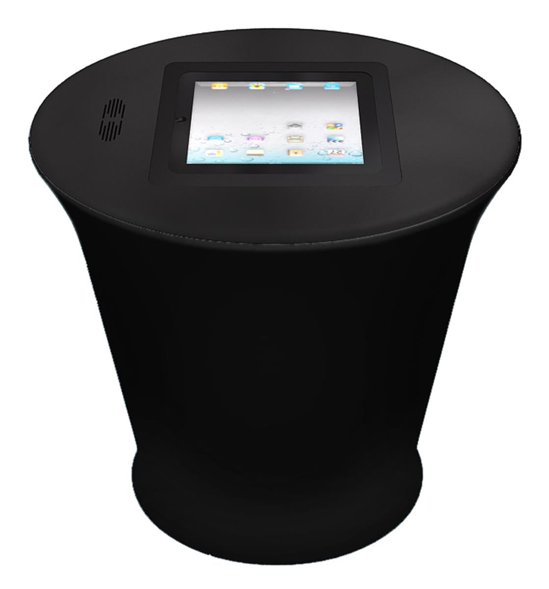 Trade Show Portable Counter with iPad Holder, 38.63 inches tall, Tablet Kiosk for Floor - iPad NOT Included (IPADCNT)