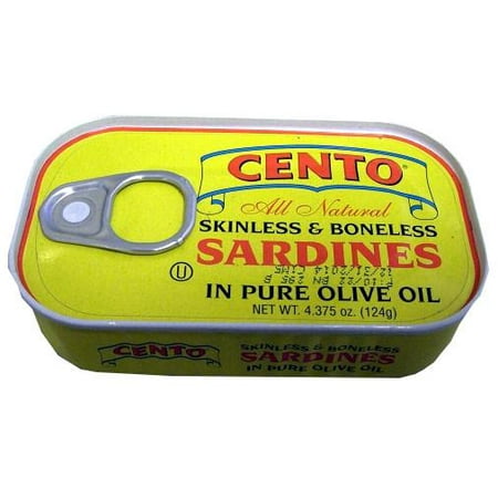 Sardines, Skinless and Boneless in Olive Oil (Cento) 124g (4.375 (Best Boneless Wings In Chicago)