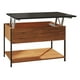 thumbnail image 5 of MESA EXTENSIBLE − BERNA  Mesa de Centro Elevable,  Mesa Auxiliar Estancia, Recámara y Oficina, Patas Metálicas, Tablero Laminado Texturizado  (NEGRO LISO )0, 5 of 9