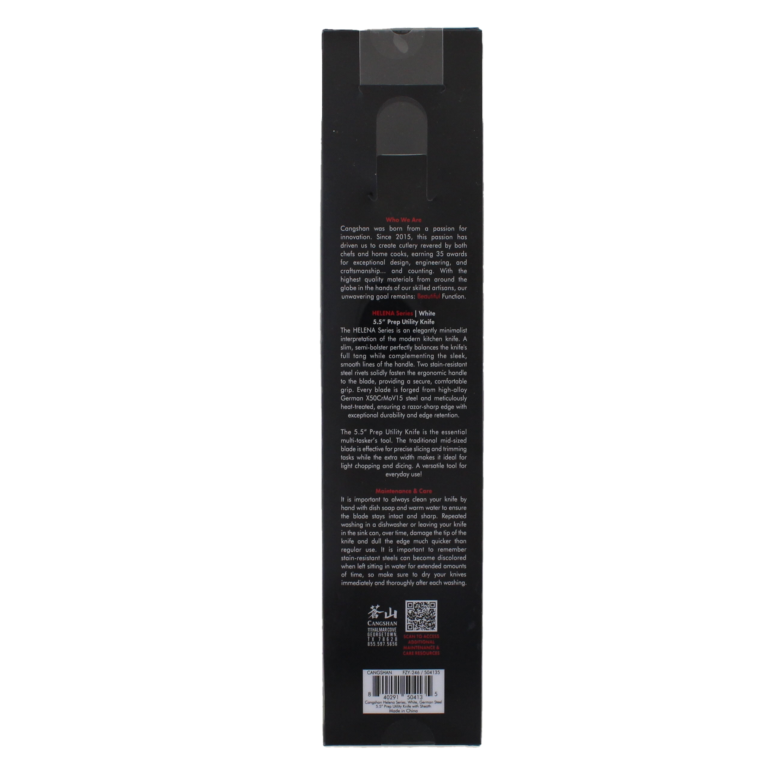 Cangshan HELENA Series 5.5-Inch Prep Utility Knife, White