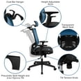 thumbnail image 5 of Emma + Oliver Ergonomic Blue/Black Mesh Office Chair-Synchro, Pivot Headrest, Adjustable Arms, 5 of 14