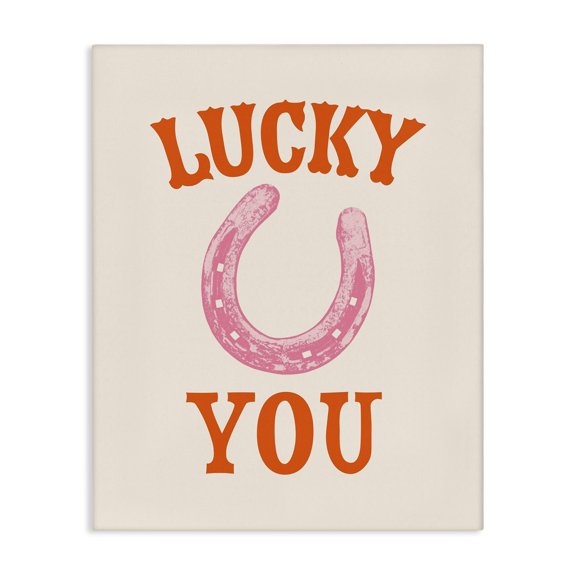 Stupell Industries Bohemian Lucky You Horseshoe Canvas Art, 24 x 30, by Victoria Barnes