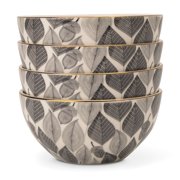 Thyme & Table 4-Pack Stoneware Cereal Bowls, Red Leaf