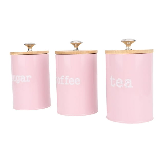 3PCS Canister Sets for Kitchen Counter, Storage Canister Multifunctional Storage Jar with Lid for Tea Coffee Sugar, Kitchen Canister Set Food Container Organizer