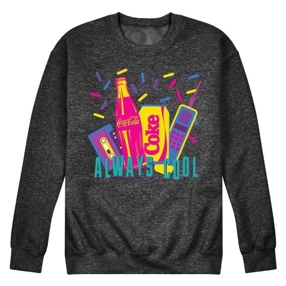 Coca-Cola - 90's Retro Style - Always Cool - Men's Crew Neck Fleece Pullover