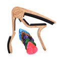 thumbnail image 1 of Ukulele Accessories Electric Guitar Capo with 5 Picks (Light Wood Grain), 1 of 5
