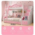 thumbnail image 4 of Litera Hello Kitty Princess, pequeño apartamento, tobogán de pie de madera maciza, cama para niños, 4 of 4