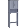 thumbnail image 5 of Alden Design Wooden Over The Toilet Bathroom Storage Cabinet, Gray, 5 of 11