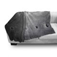 thumbnail image 3 of Industrial Soft Flannel Fleece Throw Blanket, Black Grunge Plate Armour Digital Print Rivets Vintage Theme Print, Cozy Plush for Indoor and Outdoor Use, 50" x 70", Black Grey, by Ambesonne, 3 of 6
