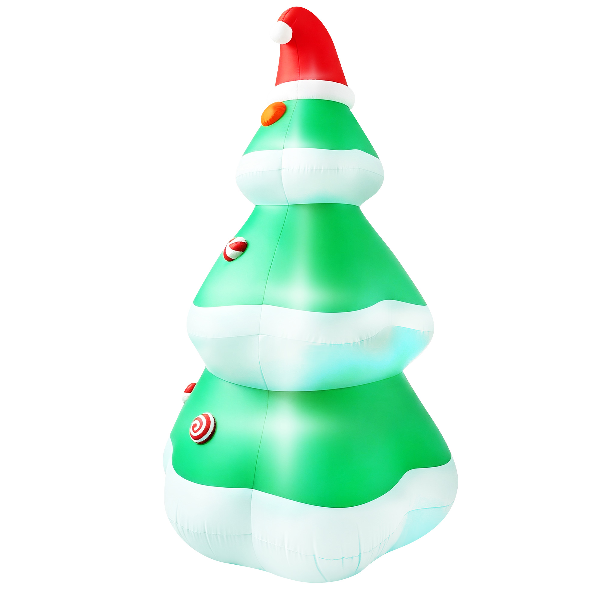 Yexmas 9ft Christmas Inflatable Snowman with Tree and LED photo 8