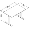 thumbnail image 5 of Bush Business Furniture M6S4830SOBK 48 x 30 in. 60 Series Height Adjustable Standing Desk, Sand Oak, 5 of 6