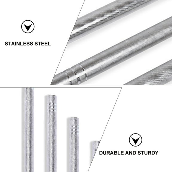 UNOMOR Convenient Dumbbell Converter to Barbell Connecting Rod Stainless Steel 1Set