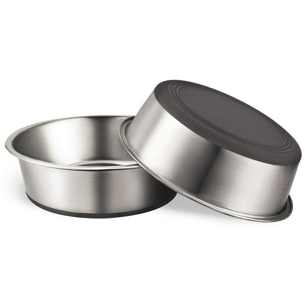 Dog bowls with rubber bottoms discount