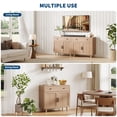 thumbnail image 3 of Sideboard Buffet Storage Cabinet – 2 Drawers & 4 Doors – Multi-Functional Accent Console Table – Coffee Bar Organizer for Living Room, Dining, Kitchen – Color: 2, 3 of 9