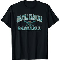 Sam Soft Coastal Carolina Chanticleers Baseball Strike Logo T-Shirt Full Size S-5Xl