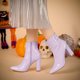 thumbnail image 2 of Botines de Punta Estrecha Allegra K con Cremallera y Tacón Grueso para Mujer Púrpura, 2 of 7
