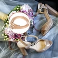 thumbnail image 4 of Adjustable Heel Bands with PU and Metal for Women Khaki Shoe Straps to Prevent Falling 1 Pair, 4 of 6