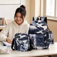 thumbnail image 4 of Back to School Nylon Backpack with Lunch Bag Pen Case, 3 Piece Set for Daily Commute Sundries Organization Campus Travel Dark Gray, 4 of 6