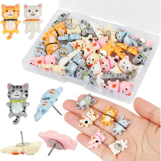 30Pcs/Box Long Tail Cat Pushpin Small Pins Board Decorative