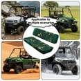 thumbnail image 4 of FKELYI Marble Green Gold Leaf Print Mule Bench Seat Cover 2 Pcs Set Dustproof UTV Seat Cover Compatible with Kawasaki Mule 600/610 Anti-Scratch Seats Protector Decor, 4 of 7