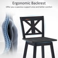 thumbnail image 4 of Gymax 4PCS Swivel Bar Stools w/ Footrest Counter Height Chairs for Home Black, 4 of 5