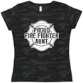 thumbnail image 3 of Inktastic Proud Firefighter Aunt WHT Women's T-Shirt, 3 of 5