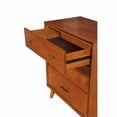 thumbnail image 6 of Flynn Mid Century Modern 3 Drawer Small Chest in Acorn Finish, 6 of 7
