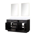 thumbnail image 3 of Abbey 72 in W x 22 in D Grey Oak Double Bath Vanity, Cultured Marble Top, Faucet Set, and 34 in Mirrors, 3 of 8