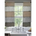 thumbnail image 2 of Brown Wood Grain Sheer Curtains 72 Inch Length 2 Panels Set, Semi Transparent Voile Rod Pocket Curtains for Living Dining Room Bedroom Drapes Vintage Grey Stripe Gradient Grain, 2 of 6