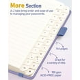 thumbnail image 6 of WEMATE Spiral Password Book with Alphabetical Tabs,  Purple, 4.7"x 6", 1 Count, 1 Pack, 6 of 9
