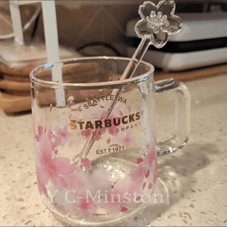 Flower mug| Glass mug| Clear glass mug| Libbey mug