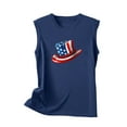 thumbnail image 4 of Midsumdr 4th of July Tank Tops for Women Summer Fashion American Flag Star Printed Vest Round-Neck Loose Sleeveless T-shirt Pullover Tops, 4 of 4