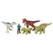 Jurassic World: Dominion Mini Figures Themed Pack of 5 Dinosaur Toys for 3 Year Olds & Up