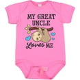 thumbnail image 3 of Inktastic My Great Uncle Loves Me with Sloth and Hearts Boys or Girls Baby Bodysuit, 3 of 5