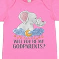 thumbnail image 4 of Inktastic Will You Be My Godparents? Cute Elephants Moon and Stars Boys or Girls Baby Bodysuit, 4 of 5