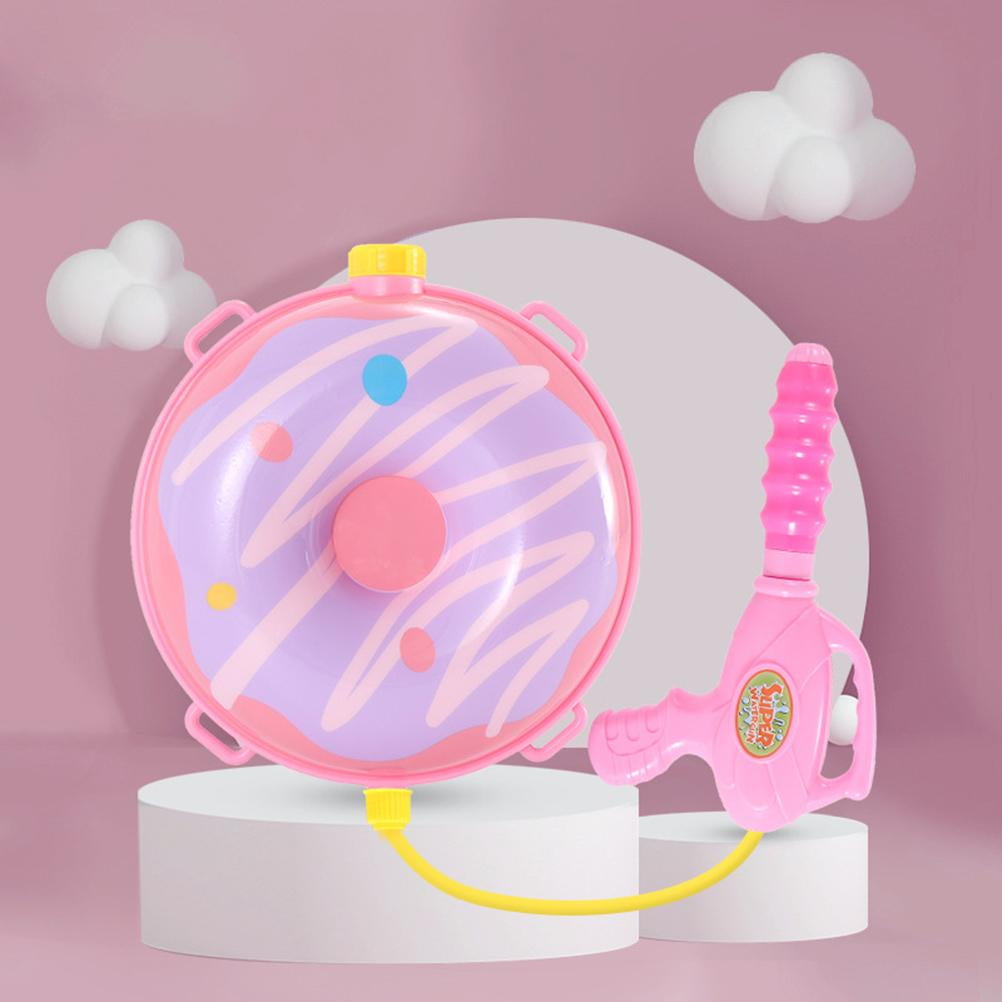 Portable Donuts Water Gun Backpack for Kids Water Shooter Blaster Toys
