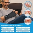 thumbnail image 3 of Wrist Ice Pack Wrap, Reusable Ice Gloves for Hot & Cold Hand Compress, Hand Ice Pack Gloves for Arthritis, Injuries, Carpal Tunnel, Tendonitis, Swelling, s Left and Right Hands, Black, 1 pc, 3 of 4