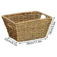 thumbnail image 2 of 1pcs Seagrass Storage Basket  3 Sizes Wicker Basket With Built-In Handle, 2 of 12