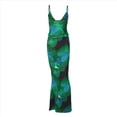 thumbnail image 1 of Conjunto de Falda Larga con Estampado Floral y Top Halter Trajes para Salir para Mujer Verde M, 1 of 9