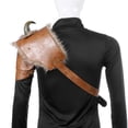 thumbnail image 3 of Faux Leather Medieval Shoulder Pauldron with Pauldron for Costume Accessory Left, 3 of 10