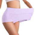 thumbnail image 5 of uublik Womens Panties Briefs Soft Underwear Super Stretchy Briefs Full Coverage Panties High Waisted Underwear for Women Purple, 5 of 5