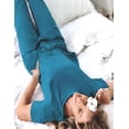 thumbnail image 2 of Ekouaer Cotton Pajamas Sets Short Sleeve T-Shirt Top and Long Pants Pj Sets Soft Pjs Sleepwear Loungewear for Women, 2 of 6