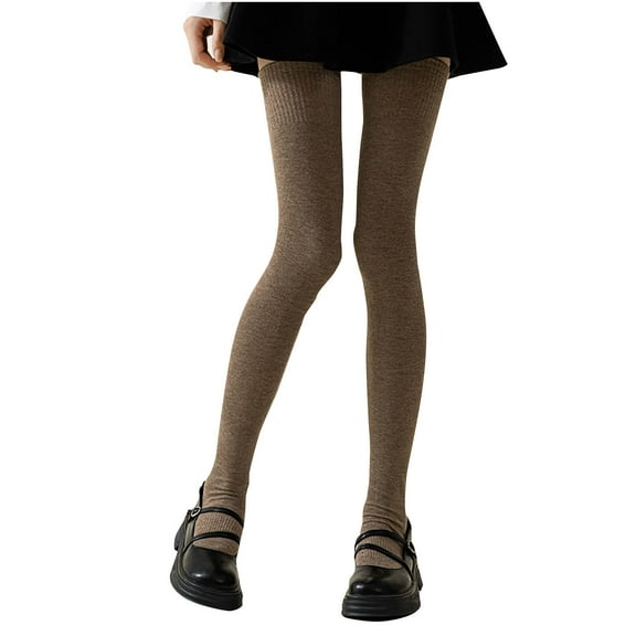 Ousvtion on Sale Women's Thigh High Socks Over Knee High Sock Long Winter Warm Boot Stockings Leg Warmers for Women Clearance,Coffee,One Side
