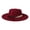 winered, variant on Women's Elegant Felt Round Crown Flat Brim Hat with Metal Fishbone Hat Band – Formal & Casual Styling