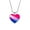 Bisexual, variant on Unisex Stainless Steel Personalized Rainbow Pride Lgbt Heart Pendant Necklace for Gay Lesbian Style B