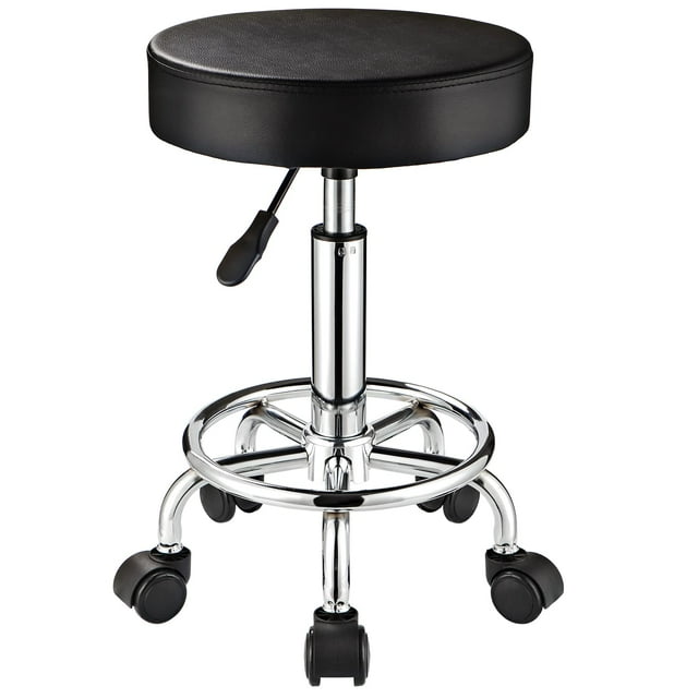 Taburete ajustable con ruedas para salón de spa y oficina de masajes