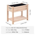 thumbnail image 5 of KFFKFF Elevated Garden Bed, Dimensions 34 x 18 x 30 inches, Wooden Planting Container, Outdoor Planters with Supportive Legs, Ideal for Cultivating Flowers, Vegetables, Herbs in Yard, Garden, 5 of 9