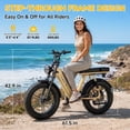 thumbnail image 3 of TST Electric Bike for Women, 750W Peak 1500W Motor, 48V15AH Battery, 20" x 4" Fat Tire, Hydraulic Disc Brakes, Tested to UL 2849 Standard by SGS, 3 of 9